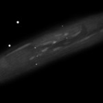 Sculptorgalaxie (NGC253) / Zeichnung, 2004 / Farm Niedersachsen (Namibia), 35cm-Newton-Teleskop / M. Dähne