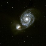M51 / 24.3.2011 / 45cm-Newton-Teleskop f/3.8, Canon Eos D20a, ISO800, 2x360, 2x480 Sek. / R. Klemm