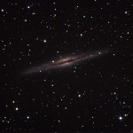 NGC891 / 27.9.2011 / 45cm-Newton-Teleskop f/7.2, Canon Eos D20a, ISO800, 4x600 Sek. / R. Klemm