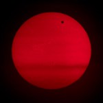 Venus-Transit / 6.6.2012 / Lunt 60mm-H-Alpha-Teleskop f/8.3, Canon Eos 550d, ISO200, 1/200 Sek. / A.-M. Deckwerth