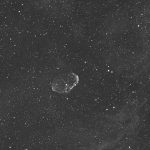 Crescentnebel (NGC6888) / 1.8.2018 / Esprit 80/400mm-Refraktor, ASI1600MMC, H-Alpha-Filter, 90 Min. / A.-M. Deckwerth