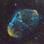 Crescentnebel (NGC6888) / 5.7.2019 / C11 EHD f/6.2, ASI1600MMC, Schmalbandfilter / Dr. P. Nemes