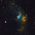 Blasennebel (NGC7635) / 23./25.7.2019 / TMB152 f/6.2, ASI1600MMC, H-Alpha-/OIII-/SII-Filter, 5 Std. / F. Steimer