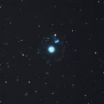 NGC6543 / 31.08.2019 / Kern nicht maßstabsgetreu eingesetzt / TMB 15cm Apochromat F6,2 / ASI1600MMC / Ha + OIII / 4h / F.Steimer