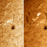 2023-05-05 / Sonne mit Fleckengruppe und Flare / StarFire180EDT - TZ2,5 + Solar Spectrum 0,5A - DMK41 / R.Klemm