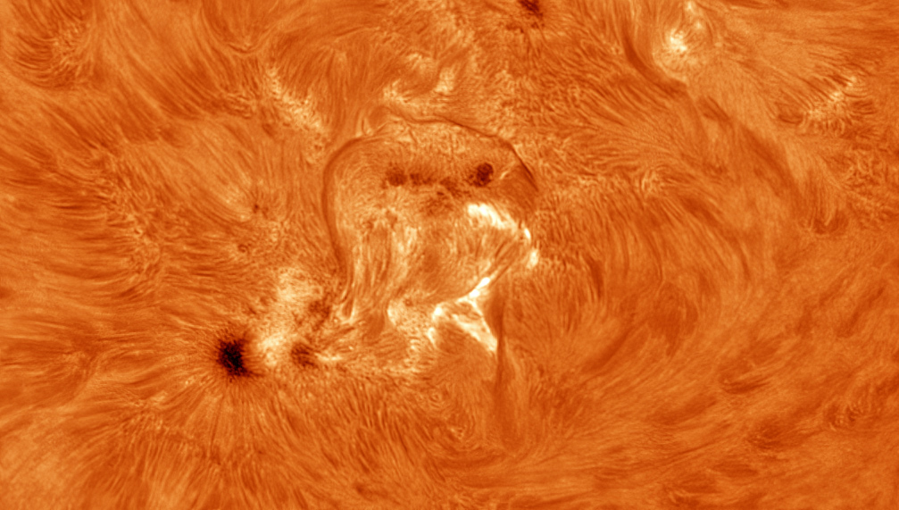 2023-06-04 / Sonnenfleck mit entstehendem Flare / StarFire180EDT - TZ3 - ASI432MM / F.Steimer